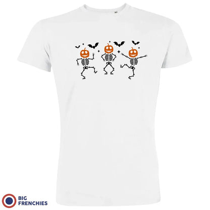 Pumpkin Skeleton Dance Halloween Men's Organic Cotton Tee - Create Marketplace