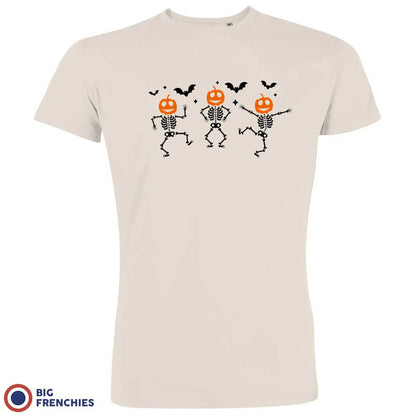 Pumpkin Skeleton Dance Halloween Men's Organic Cotton Tee - Create Marketplace