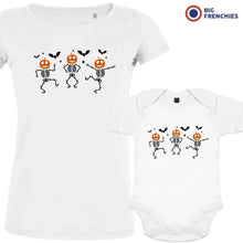 Pumpkin Skeleton Dance Halloween Mom and Baby Organic Cotton family Set (Set of 2) - Create Marketplace