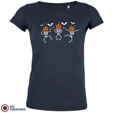 Pumpkin Skeleton Dance Halloween Women's Organic Cotton Tee - Create Marketplace
