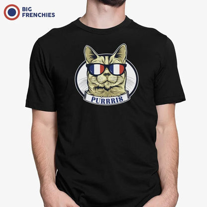 Purrris French Cat Men's Organic Cotton Tee - Create Marketplace