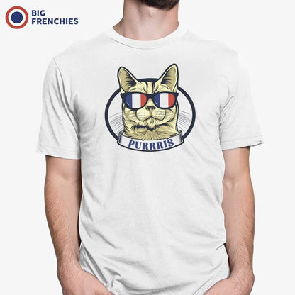 Purrris French Cat Men's Organic Cotton Tee - Create Marketplace