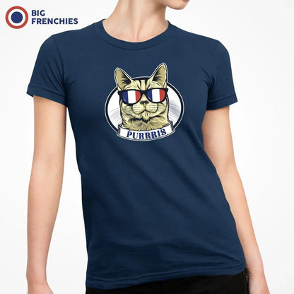 Purrris French Cat Women's Organic Cotton Tee - Create Marketplace
