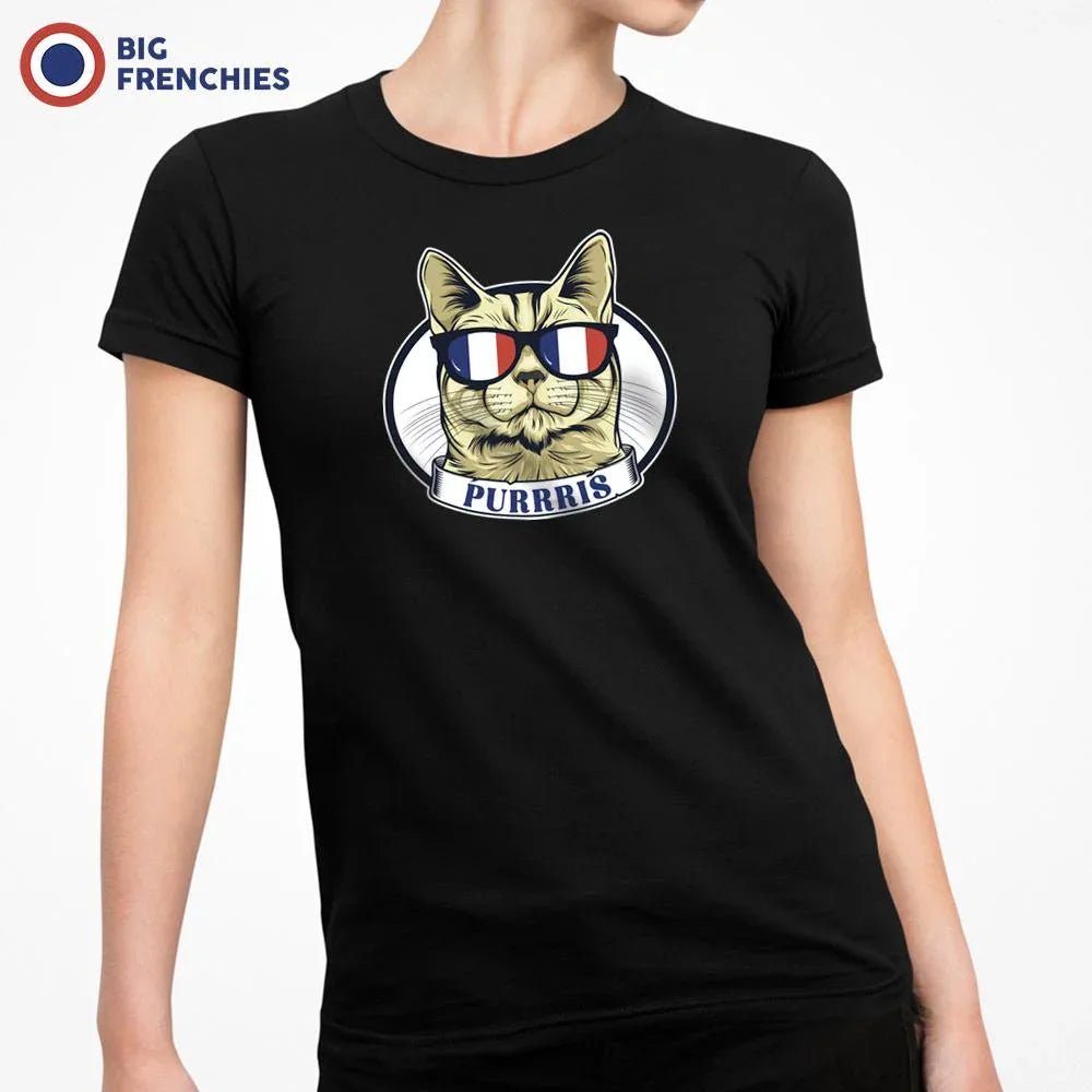 Purrris French Cat Women's Organic Cotton Tee - Create Marketplace