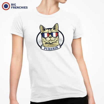 Purrris French Cat Women's Organic Cotton Tee - Create Marketplace