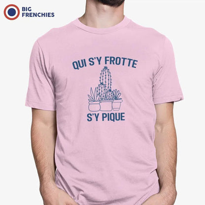 Qui S'y Frotte S'y Pique Men's Organic Cotton Tee - Create Marketplace
