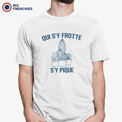 Qui S'y Frotte S'y Pique Men's Organic Cotton Tee - Create Marketplace