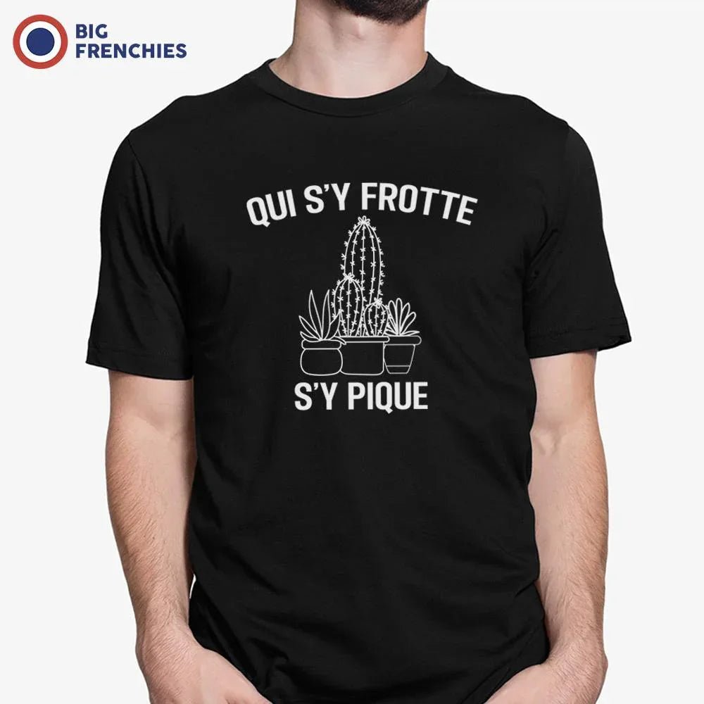 Qui S'y Frotte S'y Pique Men's Organic Cotton Tee - Create Marketplace