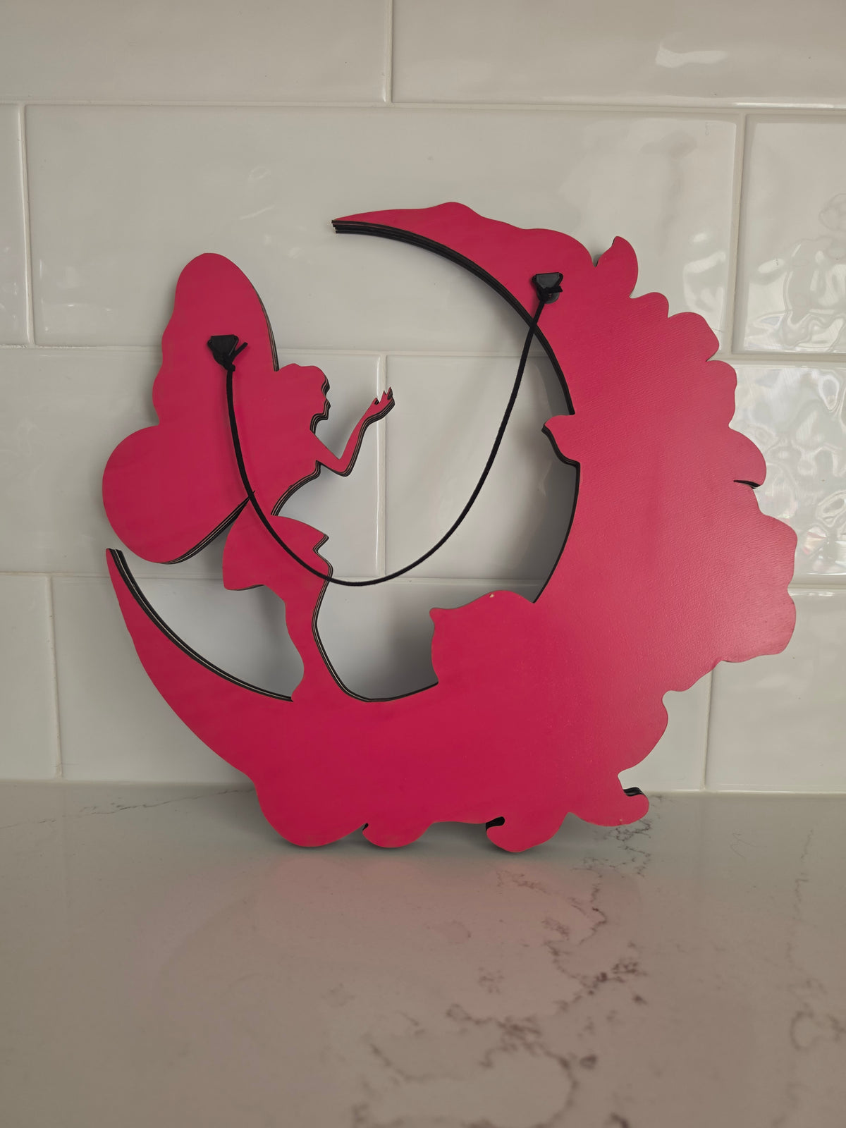 Enchanted Fairy on Crescent Moon Wall Art