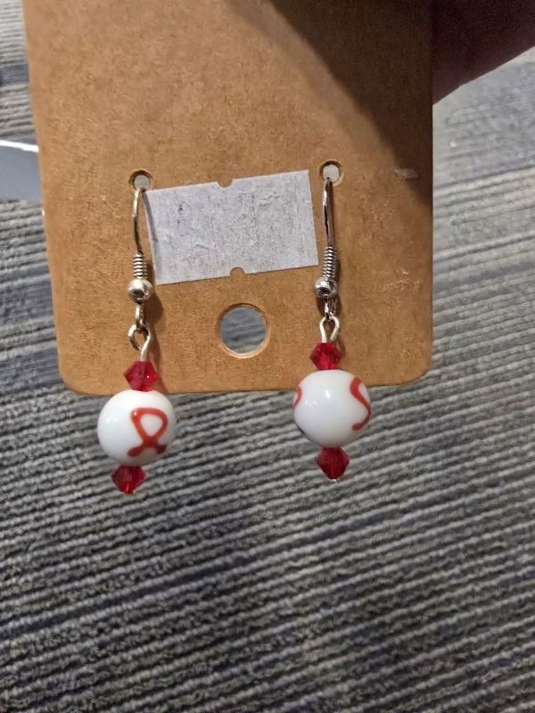 Red Awareness Ribbon Earrings - Create Marketplace