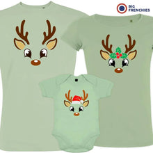 Reindeer Christmas Matching Family Organic Tees (Set of 3) - Create Marketplace