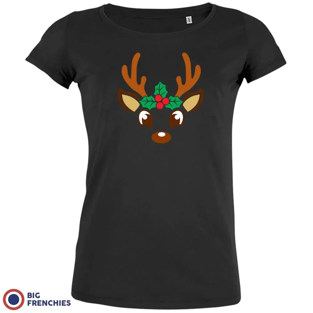 Reindeer Christmas Women's Organic Cotton Tee - Create Marketplace