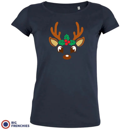 Reindeer Christmas Women's Organic Cotton Tee - Create Marketplace