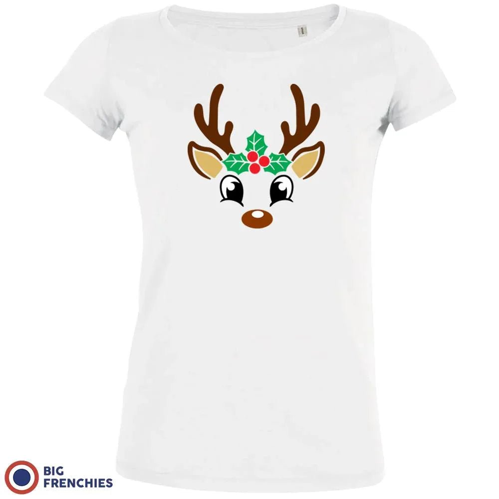 Reindeer Christmas Women's Organic Cotton Tee - Create Marketplace