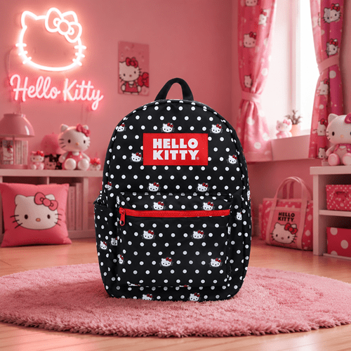 Sanrio Hello Kitty Polka Dot All Over Print Travel Backpack - Create Marketplace