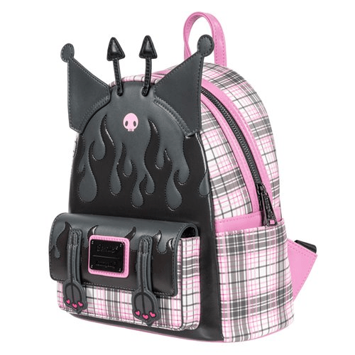 Sanrio Kuromi Flames and Plaid Mini-Backpack - Entertainment Earth Exclusive - Create Marketplace