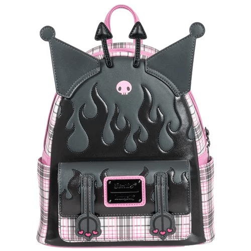 Sanrio Kuromi Flames and Plaid Mini-Backpack - Entertainment Earth Exclusive - Create Marketplace