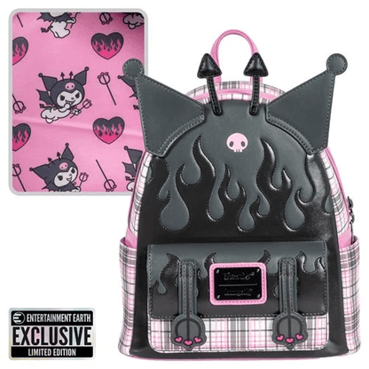 Sanrio Kuromi Flames and Plaid Mini-Backpack - Entertainment Earth Exclusive - Create Marketplace