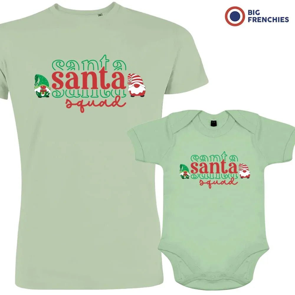Santa Squad Christmas Dad and Child Organic Cotton family Set (Set of 2) - Create Marketplace