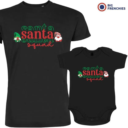 Santa Squad Christmas Dad and Child Organic Cotton family Set (Set of 2) - Create Marketplace