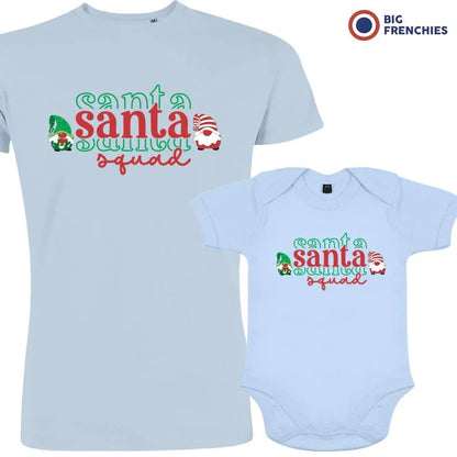 Santa Squad Christmas Dad and Child Organic Cotton family Set (Set of 2) - Create Marketplace
