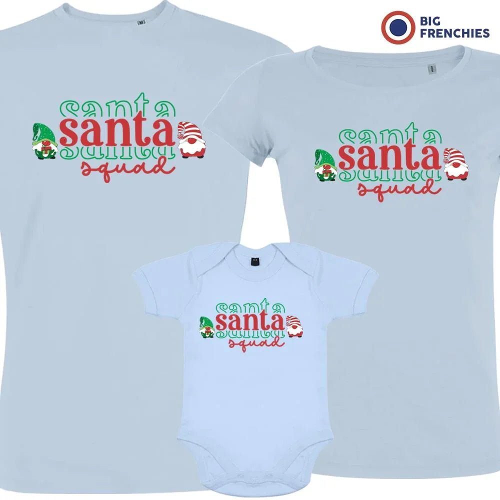 Santa Squad Christmas Matching Family Organic Tees (Set of 3) - Create Marketplace
