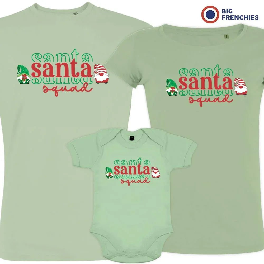 Santa Squad Christmas Matching Family Organic Tees (Set of 3) - Create Marketplace