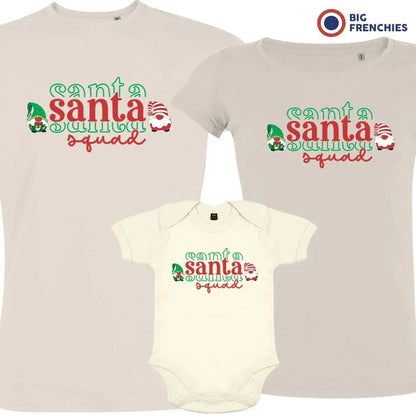 Santa Squad Christmas Matching Family Organic Tees (Set of 3) - Create Marketplace