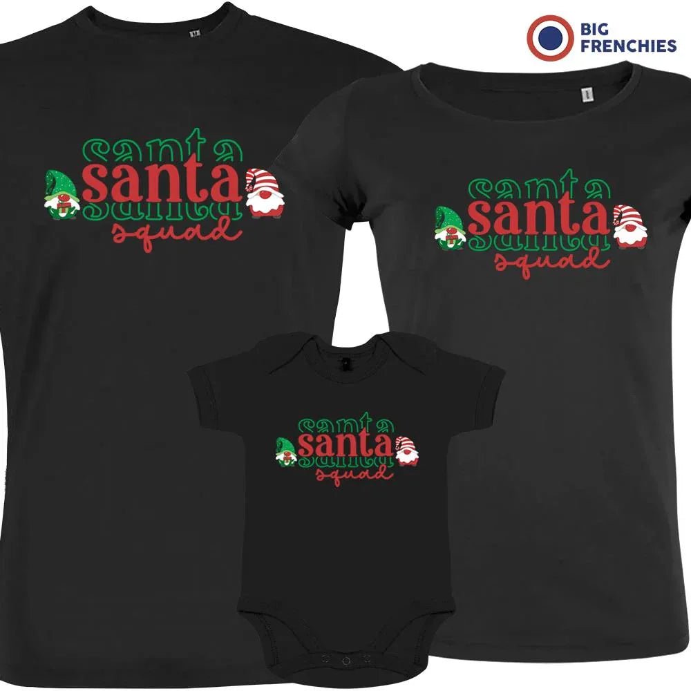 Santa Squad Christmas Matching Family Organic Tees (Set of 3) - Create Marketplace
