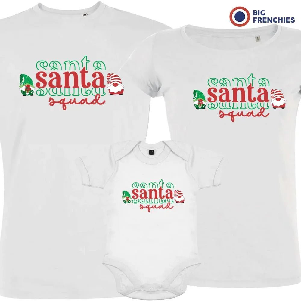 Santa Squad Christmas Matching Family Organic Tees (Set of 3) - Create Marketplace