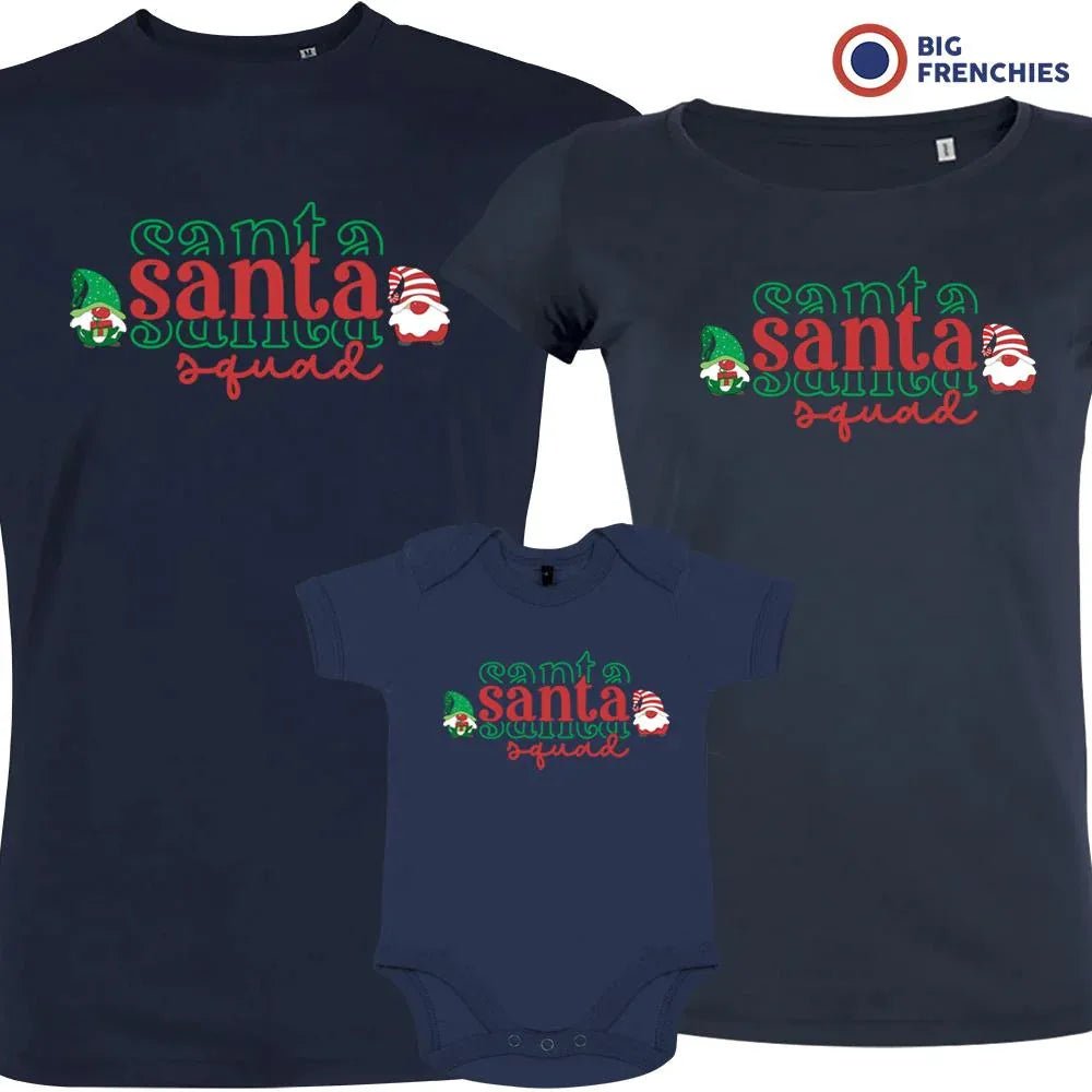 Santa Squad Christmas Matching Family Organic Tees (Set of 3) - Create Marketplace