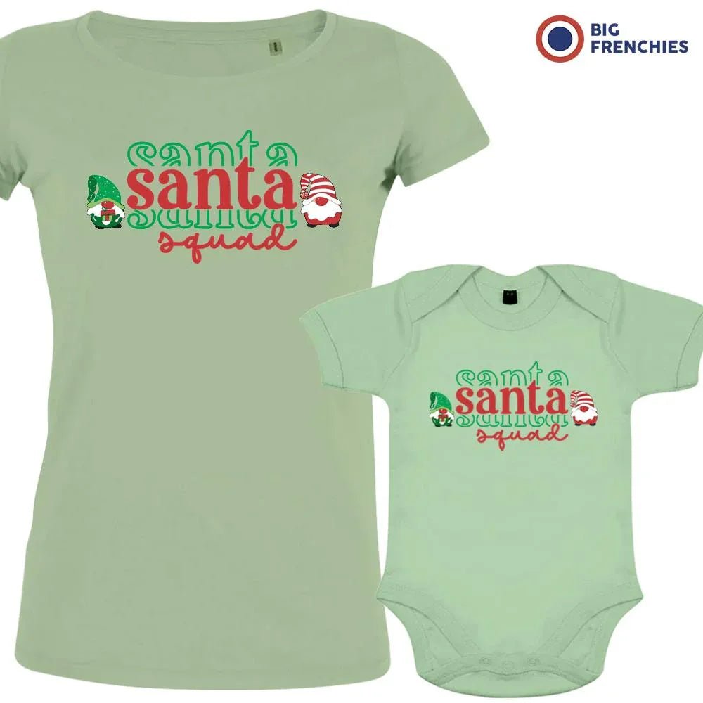 Santa Squad Christmas Mom and Child Organic Cotton family Set (Set of 2) - Create Marketplace
