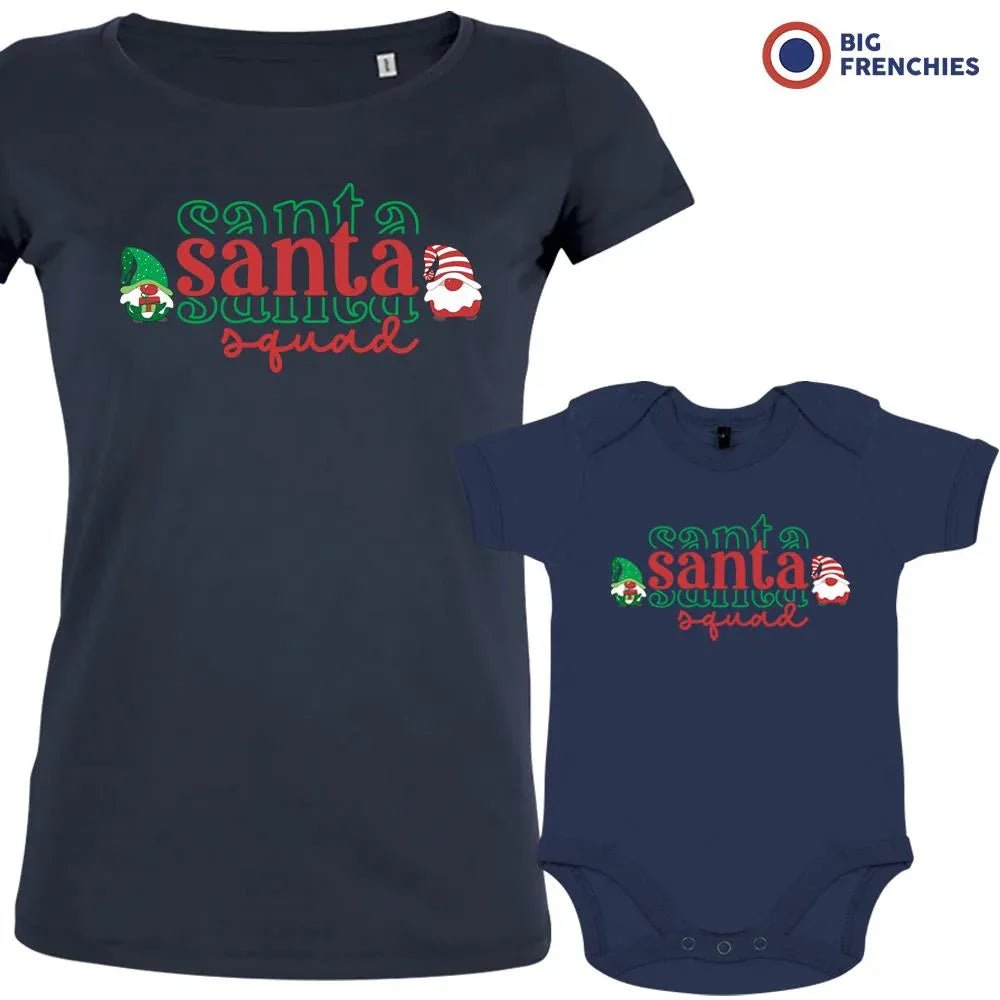 Santa Squad Christmas Mom and Child Organic Cotton family Set (Set of 2) - Create Marketplace