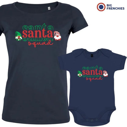Santa Squad Christmas Mom and Child Organic Cotton family Set (Set of 2) - Create Marketplace