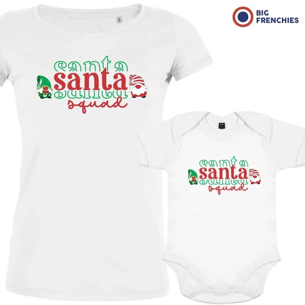 Santa Squad Christmas Mom and Child Organic Cotton family Set (Set of 2) - Create Marketplace