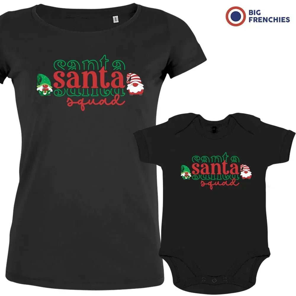 Santa Squad Christmas Mom and Child Organic Cotton family Set (Set of 2) - Create Marketplace