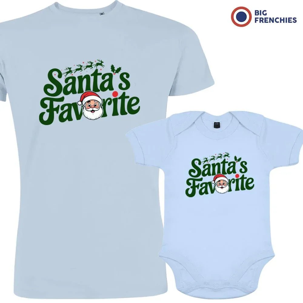Santa's Favorite Christmas Dad and Child Organic Cotton family Set (Set of 2) - Create Marketplace