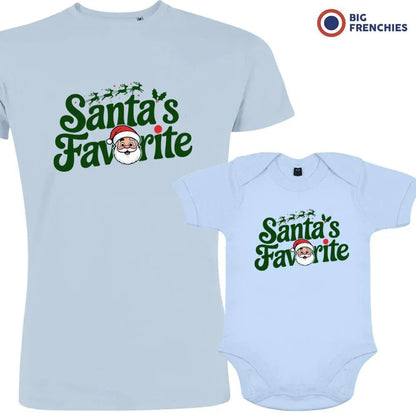Santa's Favorite Christmas Dad and Child Organic Cotton family Set (Set of 2) - Create Marketplace
