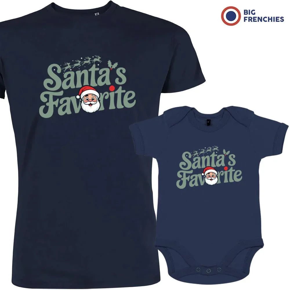 Santa's Favorite Christmas Dad and Child Organic Cotton family Set (Set of 2) - Create Marketplace
