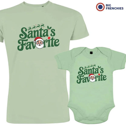 Santa's Favorite Christmas Dad and Child Organic Cotton family Set (Set of 2) - Create Marketplace