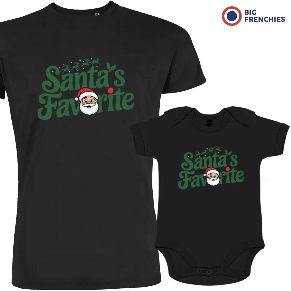 Santa's Favorite Christmas Dad and Child Organic Cotton family Set (Set of 2) - Create Marketplace