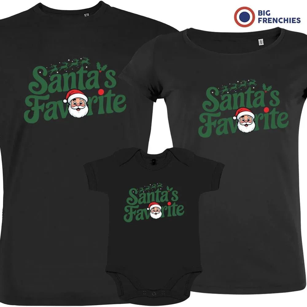 Santa's Favorite Christmas Matching Family Organic Tees (Set of 3) - Create Marketplace