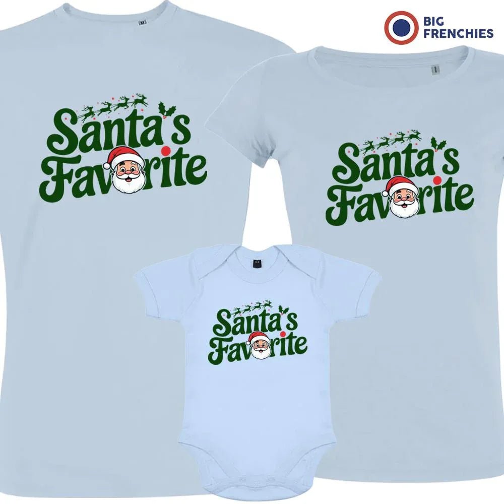 Santa's Favorite Christmas Matching Family Organic Tees (Set of 3) - Create Marketplace