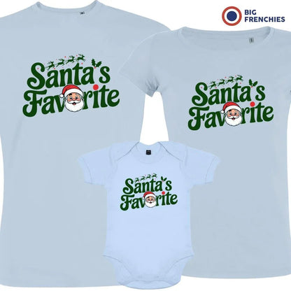 Santa's Favorite Christmas Matching Family Organic Tees (Set of 3) - Create Marketplace