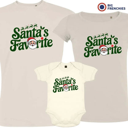 Santa's Favorite Christmas Matching Family Organic Tees (Set of 3) - Create Marketplace