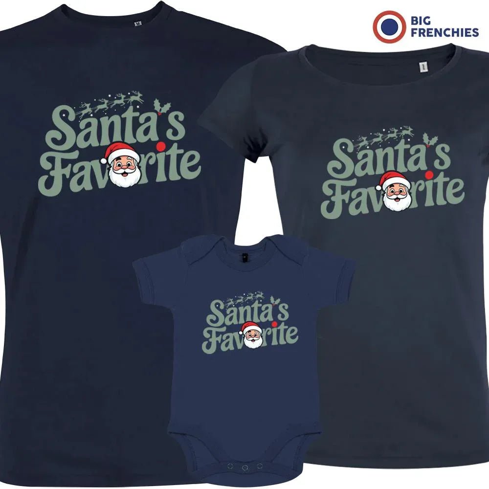 Santa's Favorite Christmas Matching Family Organic Tees (Set of 3) - Create Marketplace