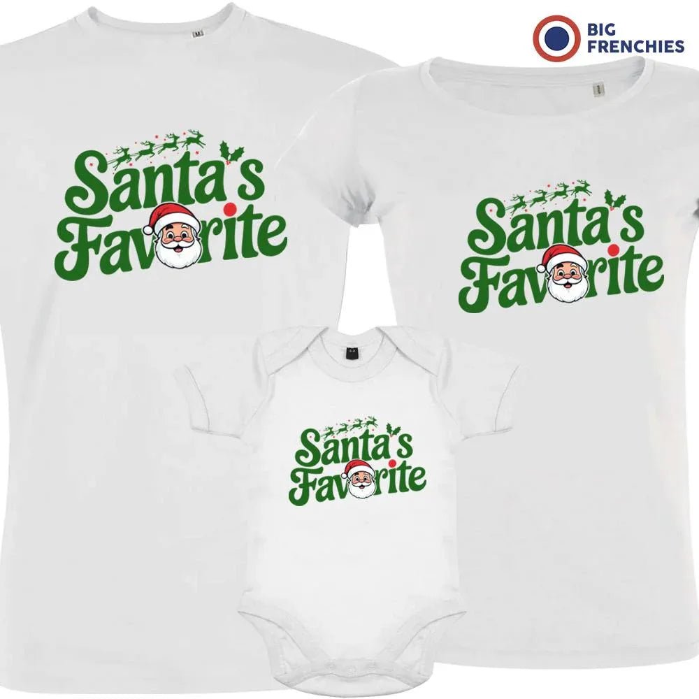 Santa's Favorite Christmas Matching Family Organic Tees (Set of 3) - Create Marketplace