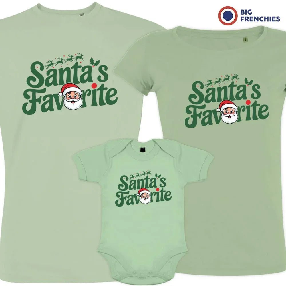 Santa's Favorite Christmas Matching Family Organic Tees (Set of 3) - Create Marketplace