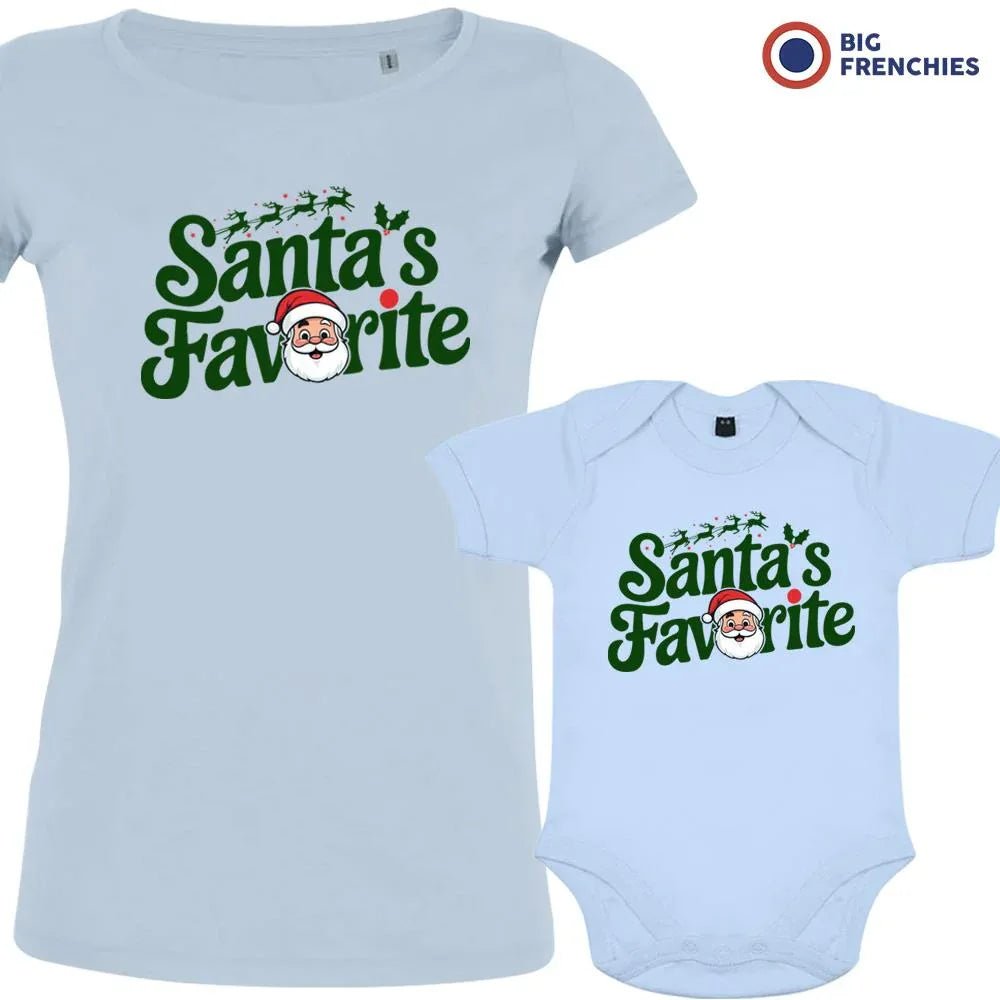 Santa's Favorite Christmas Mom and Child Organic Cotton family Set (Set of 2) - Create Marketplace