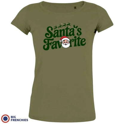 Santa's Favorite Christmas Women's Organic Cotton Tee - Create Marketplace